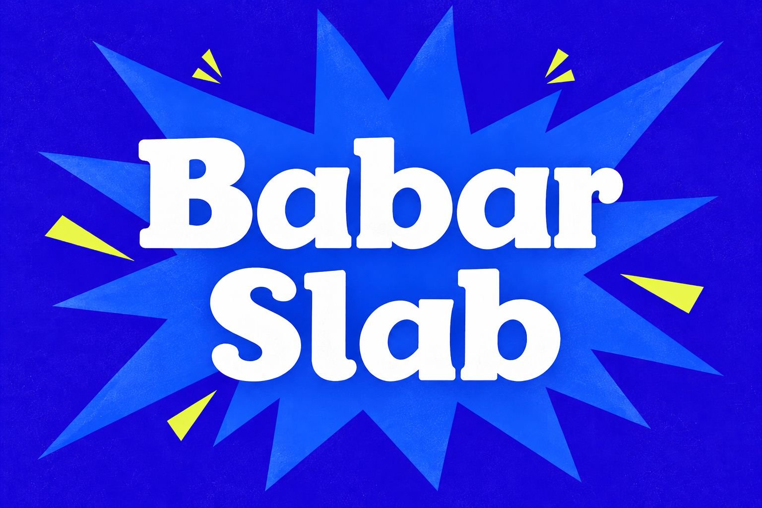 Babar Slab Font Specimen Preview