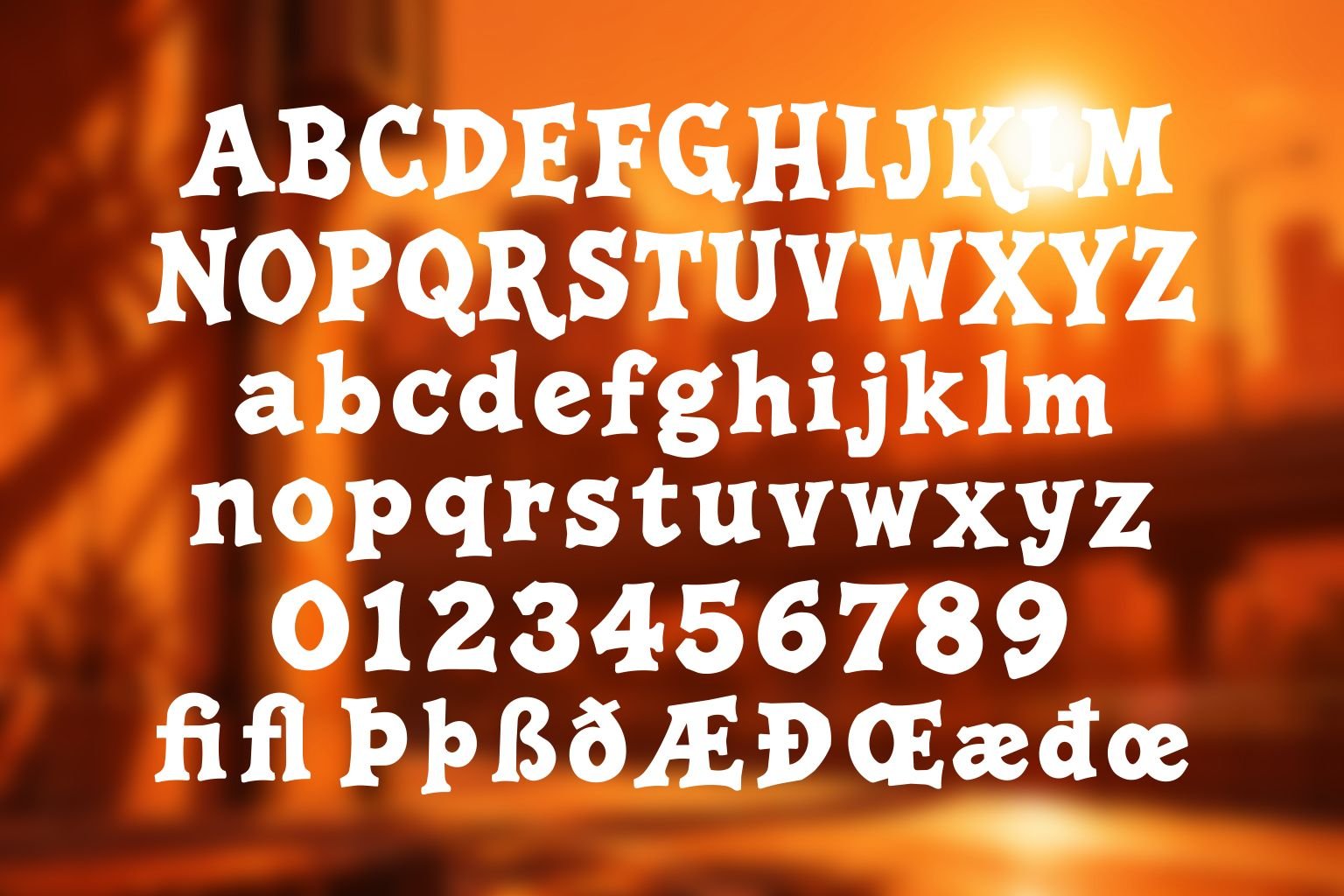 Bedeng Kang Font Specimen Preview