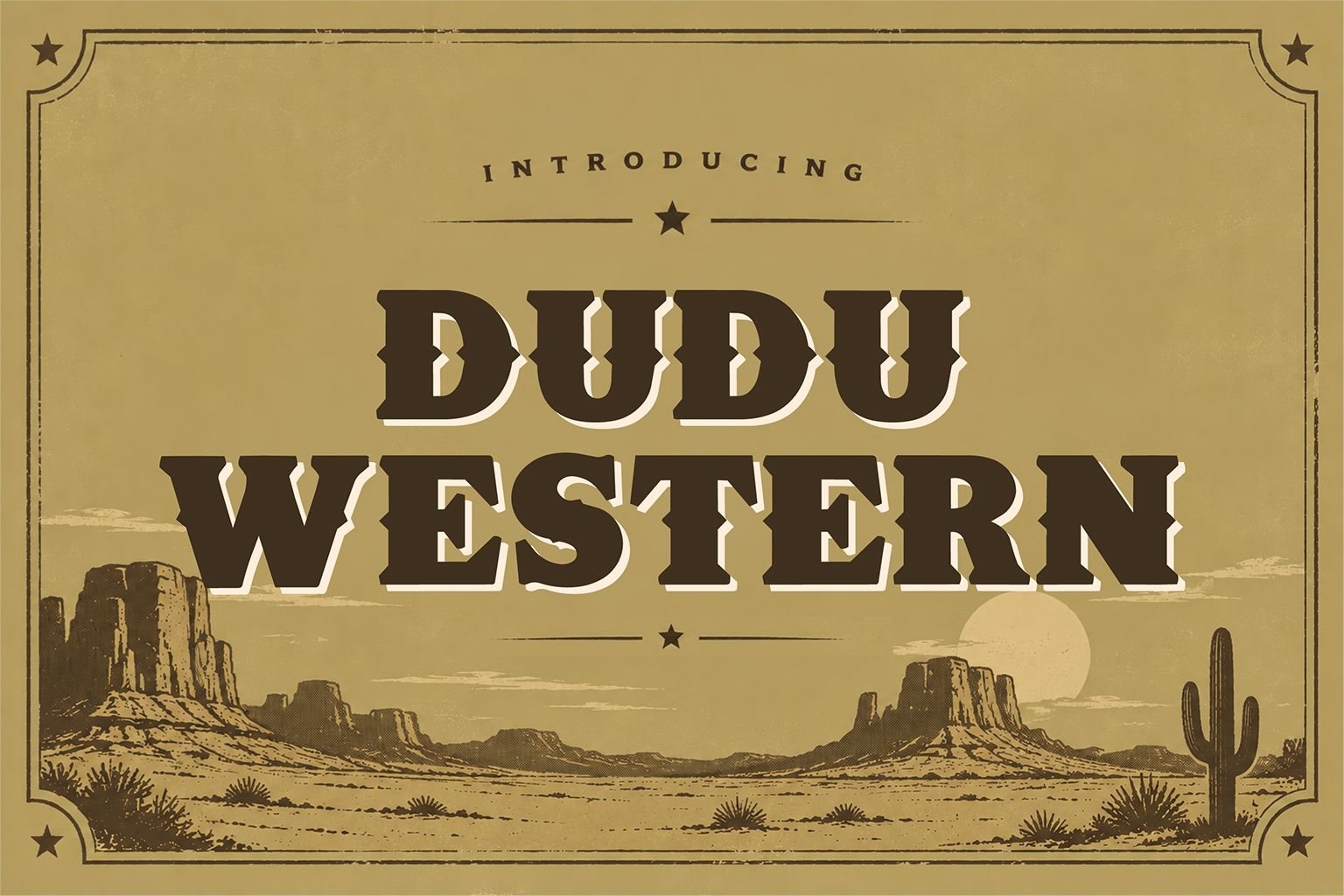 Dudu Western Font Specimen Preview