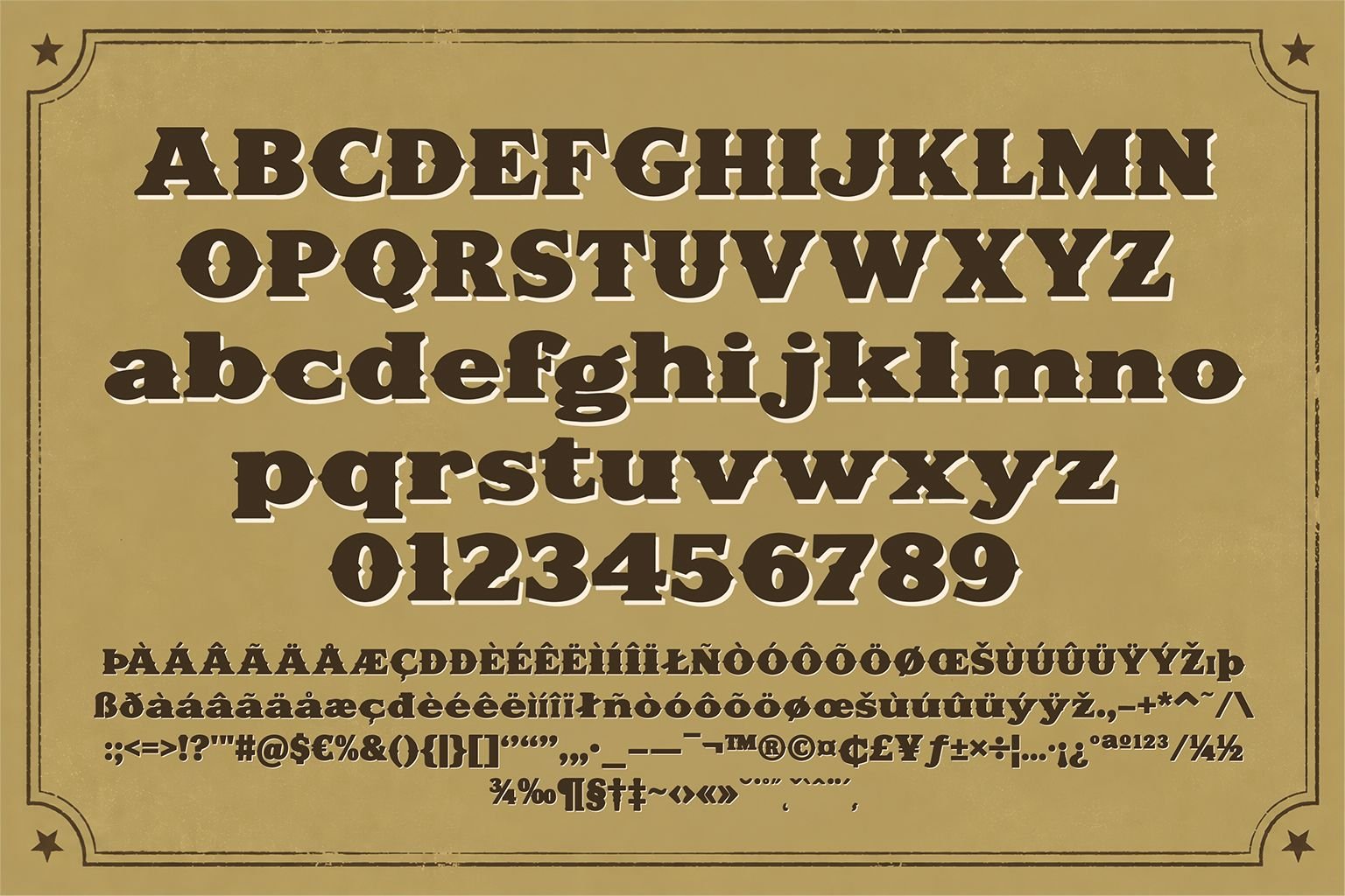 Dudu Western Font Specimen Preview