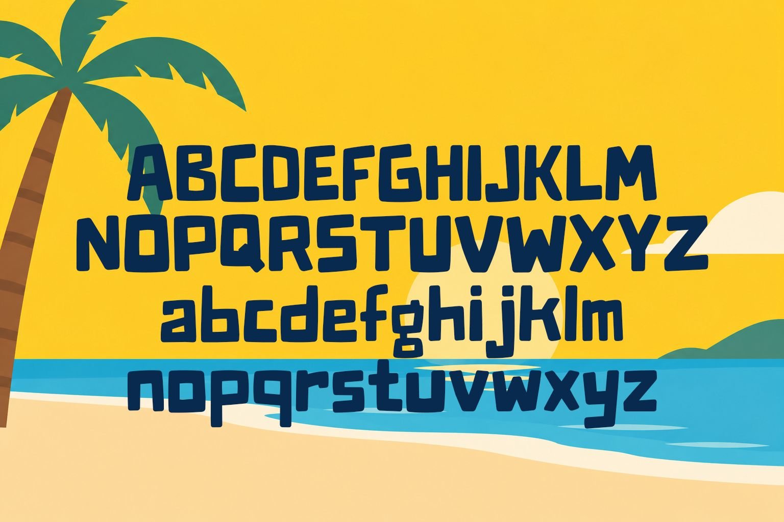 Kuru Summer Font Specimen Preview
