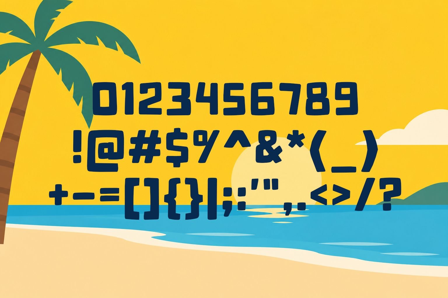 Kuru Summer Font Specimen Preview