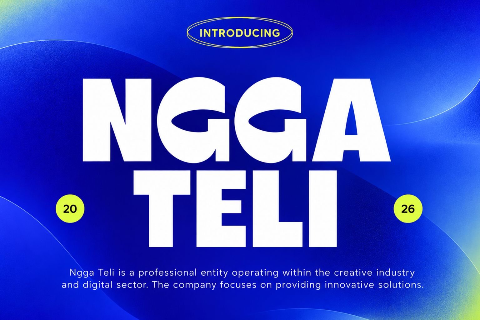 Ngga Teli Font Specimen Preview