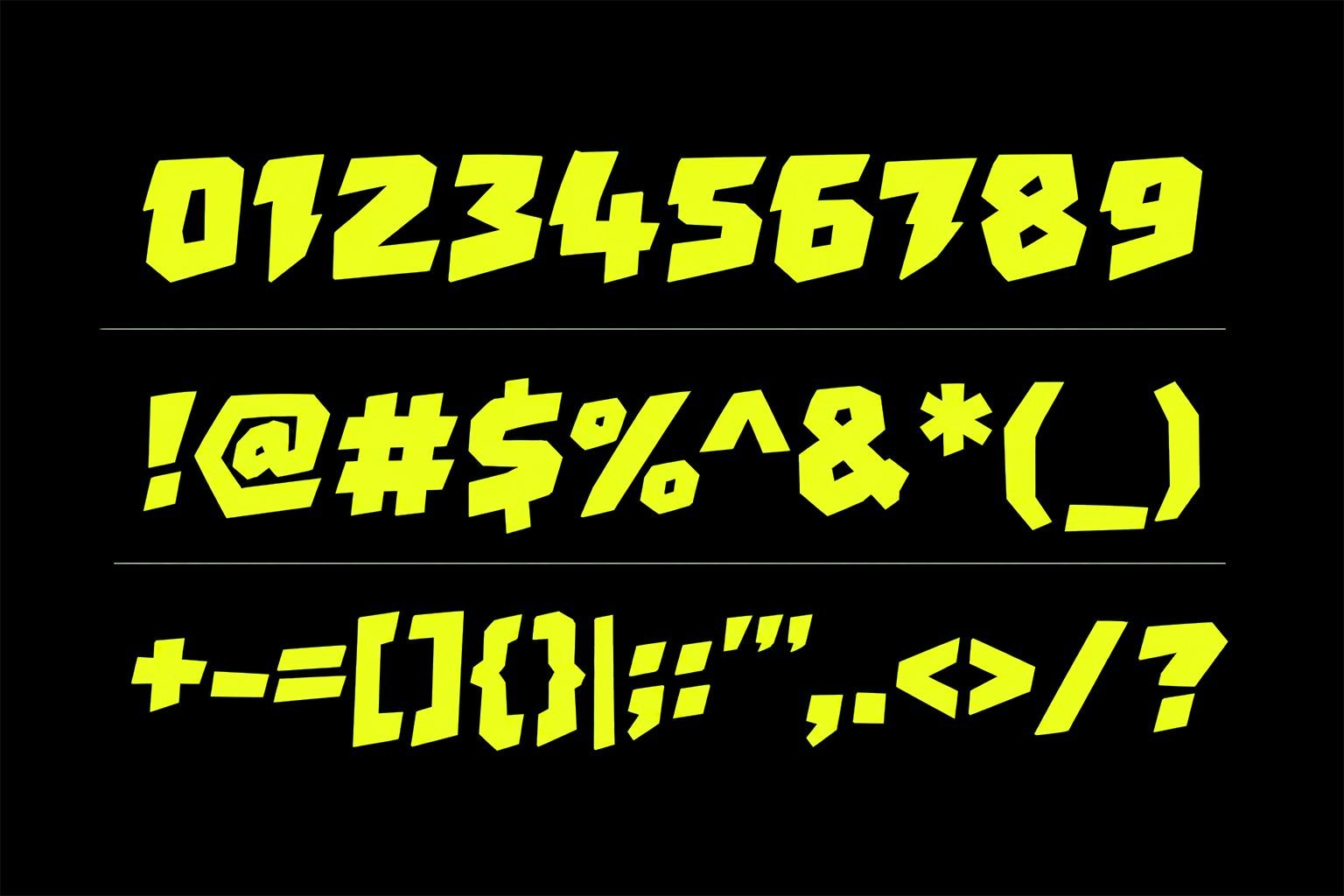 Nyee Trump Font Specimen Preview