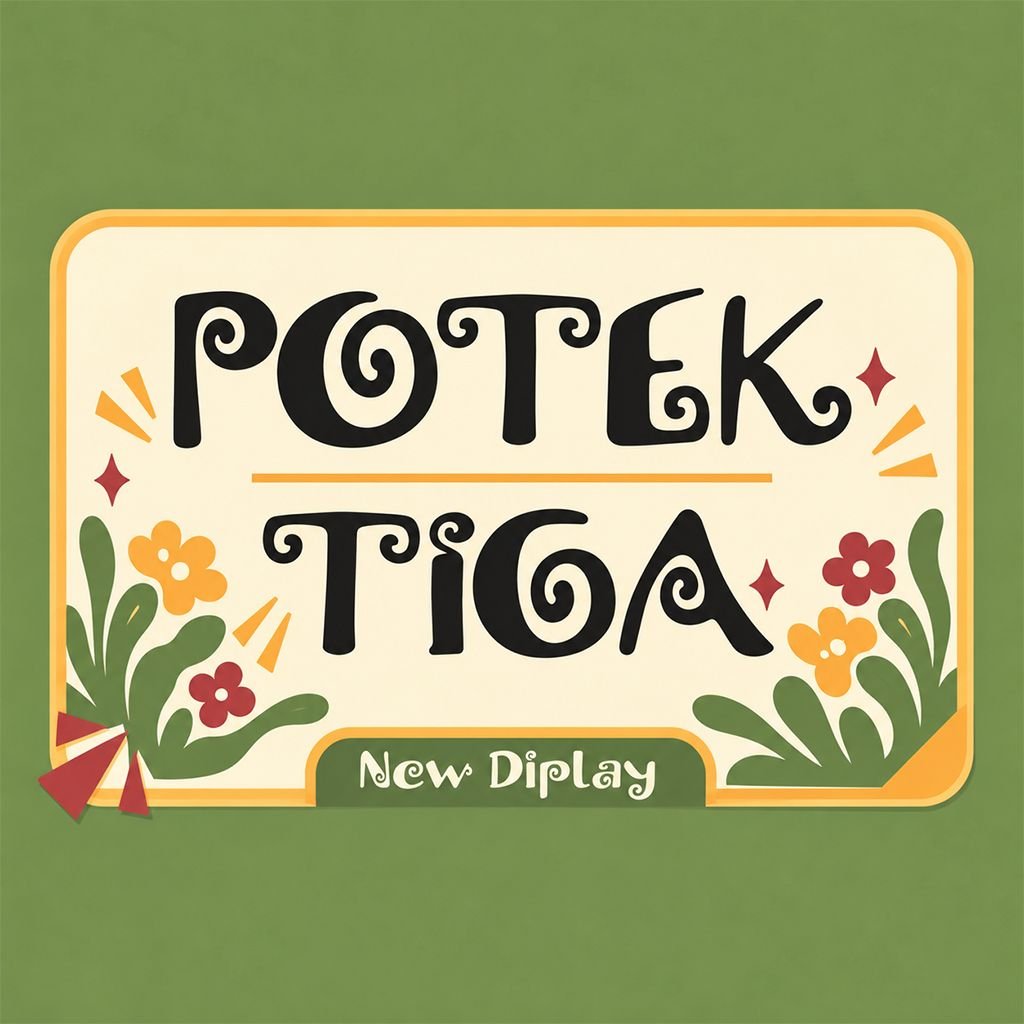 Potek Tiga Font Specimen Preview