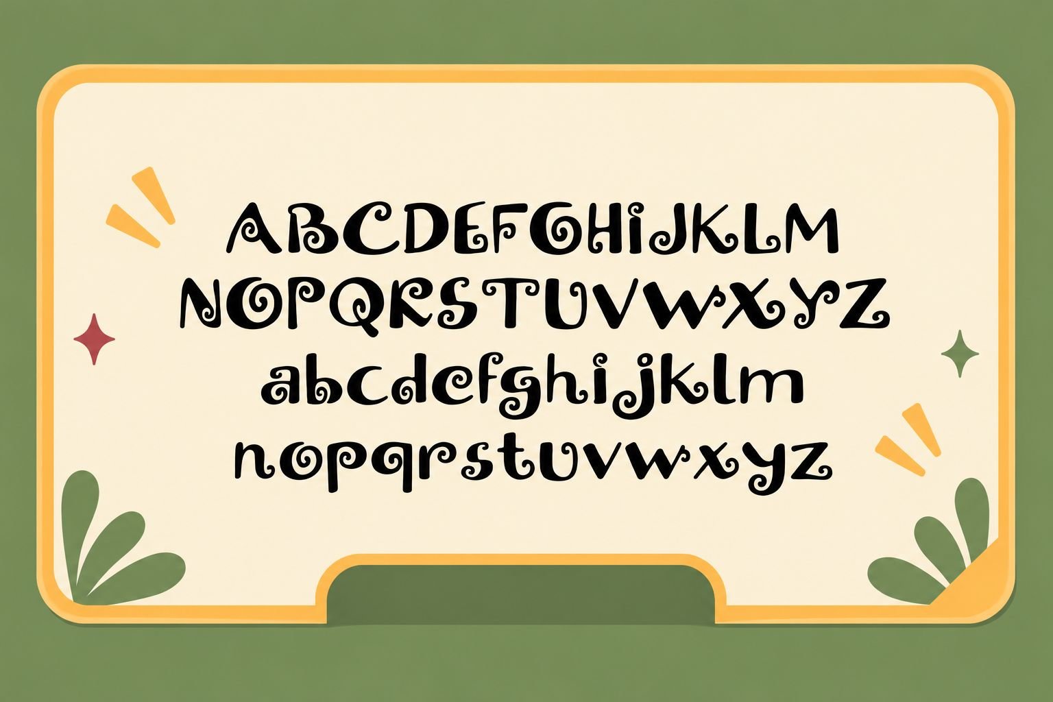 Potek Tiga Font Specimen Preview