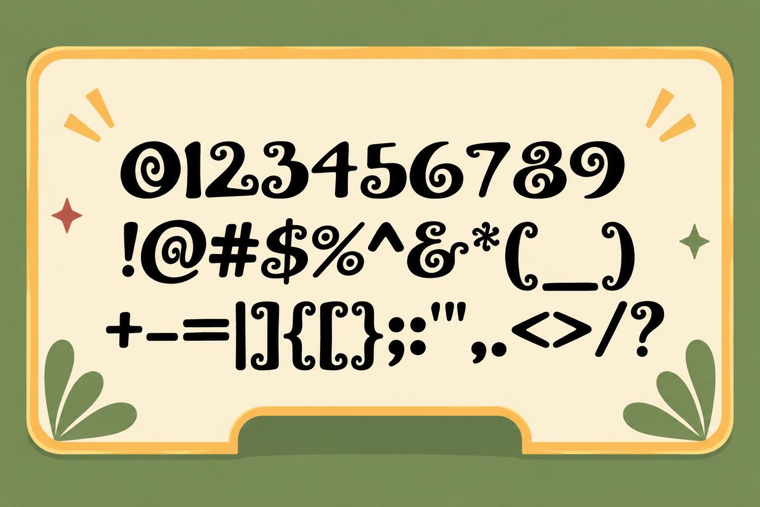 Potek Tiga Font Specimen Preview