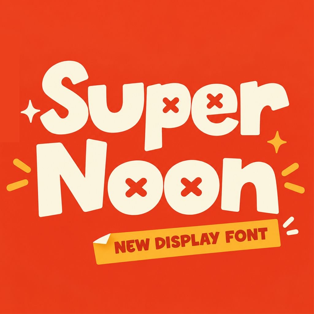 Super Noon Font Specimen Preview