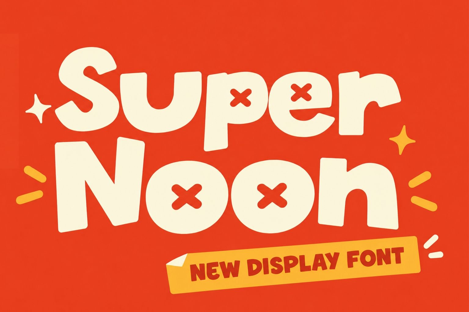 Super Noon Font Specimen Preview