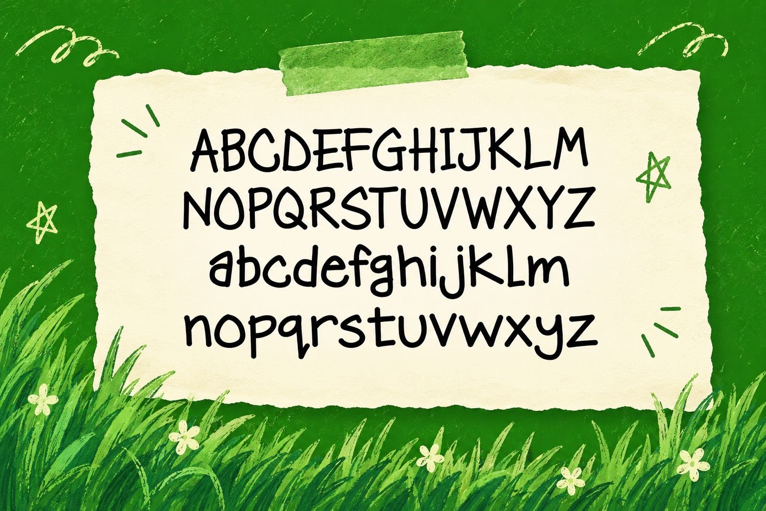Wedos Line Font Specimen Preview